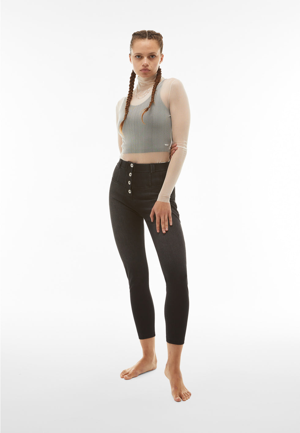 Freddy Wrupsnug4Shf306 Shuttle-Woven 7/8 Pant J7N Black