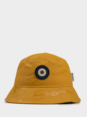 Ben Sherman Mens Wax Plasticsol Bucket Hat In Dijon