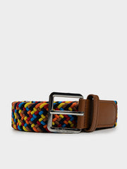 Ben Sherman Mens Woven Braided Weave Belt In Multi