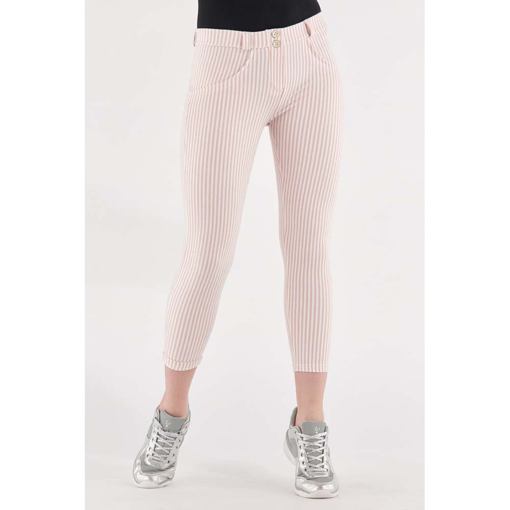Freddy Womens Shaping Pant In Pink & White Stripe