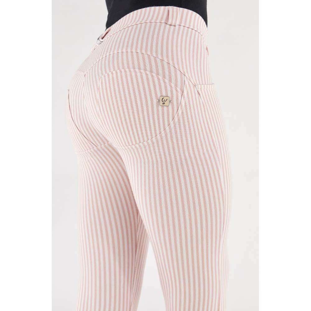 Freddy Womens Shaping Pant In Pink & White Stripe