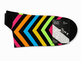 Private Benjamin Mens Bright Happy Sock In Black Multi