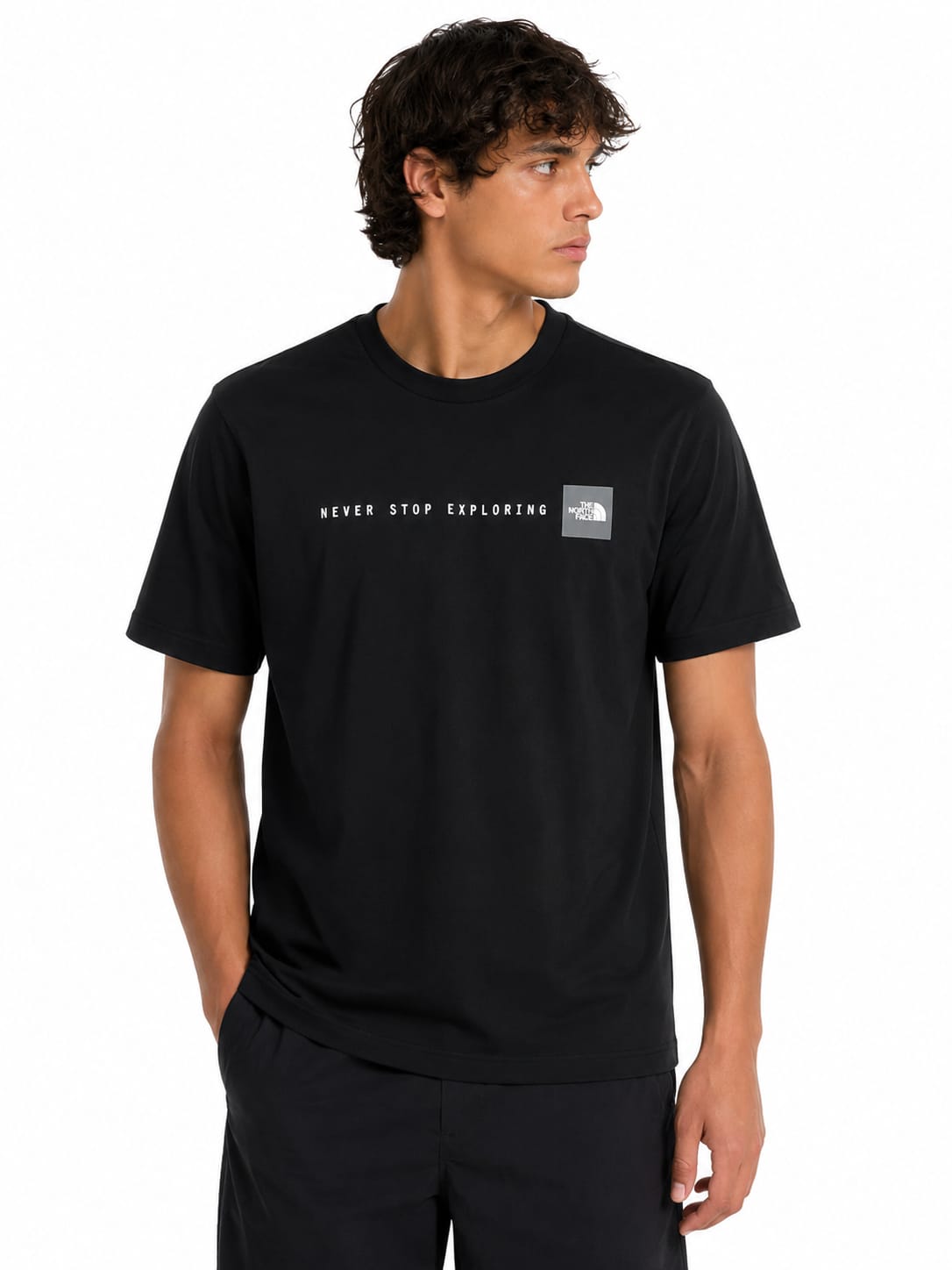 The North Face Mens Never Stop Exploring Short Sleeves T-Shirt In Black