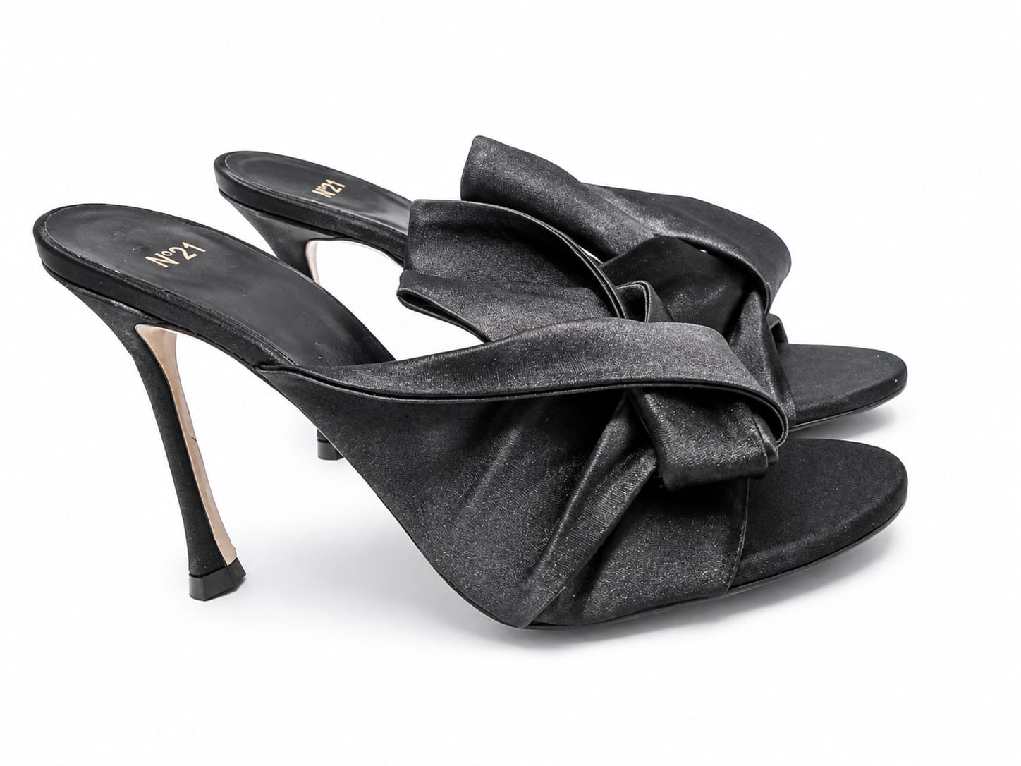 Nº21 Womens Bow High Heels Sandal In Black