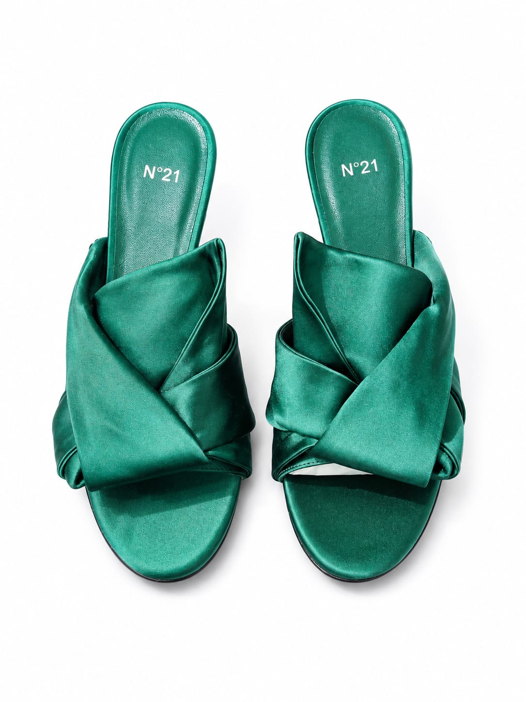 Nº21 Womens Bow High Heels Sandal In Green