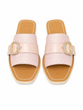 Nº21 Womens Crystal Embellished Woven Slide In Pink