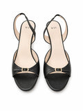 Nº21 Womens Crystal Emb Buckle Pip Toe Heel In Black