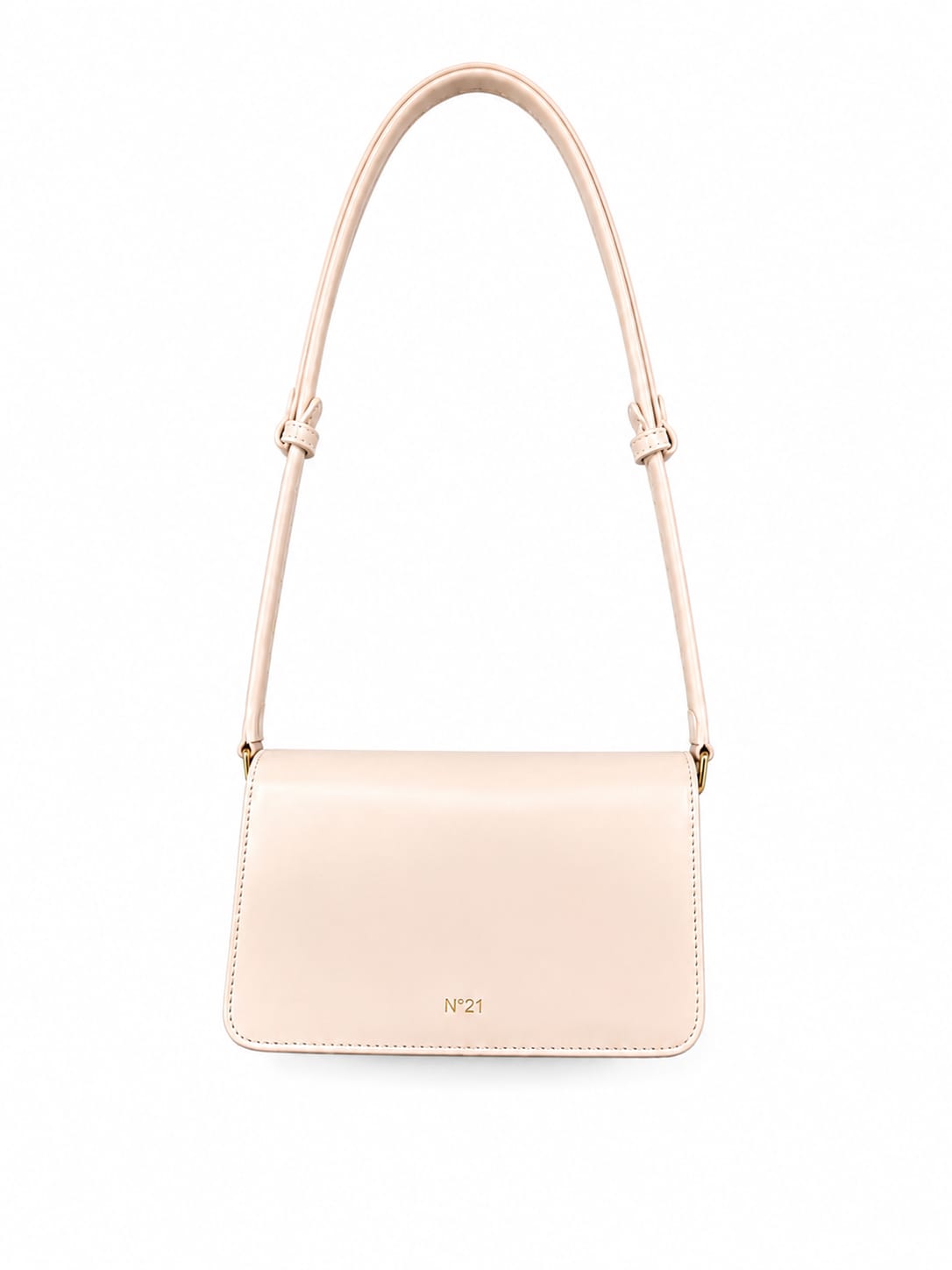 Nº21 Womens Edith Logo Plaque Mini Shoulder Bag In Nude
