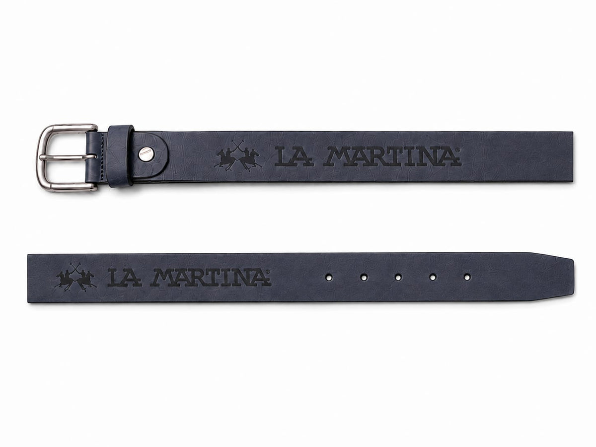 La Martina Principe Mens Belt In Blue