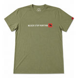 Sniper Mens Never Stop T-Shirt In Olive