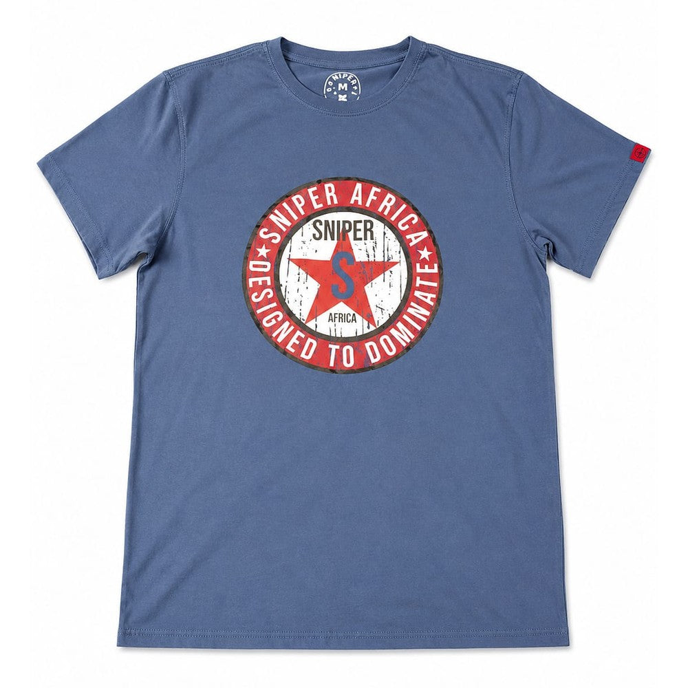 Sniper Mens Star T-Shirt In Blue