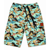 Sniper Kiddies Boys 3/4 Swim Shorts In Coral