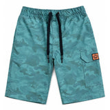 Sniper Kiddies Boys 3/4 Swim Shorts In Coral Surf