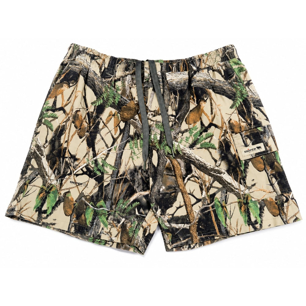 Sniper Mens Flex Basic Cargo Shorts In 3D Camouflage
