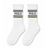 Polo Mens Tennis Crew Socks In White