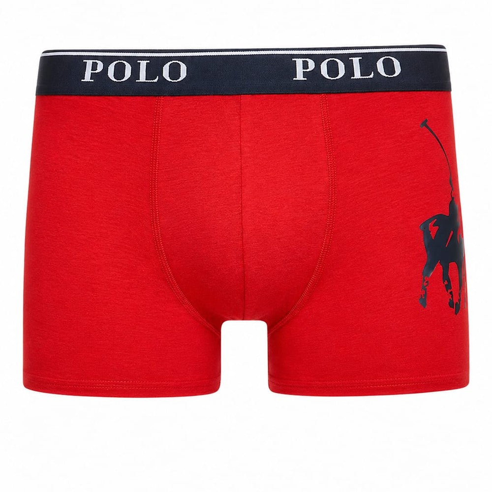 Polo Mens Ellis Big Pony Knit Boxer In Red/Navy