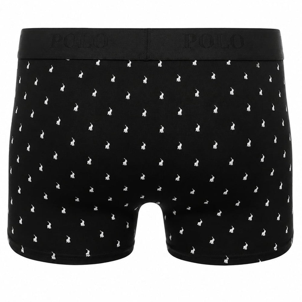 Polo Mens Aop Pony Knit Boxer In Black