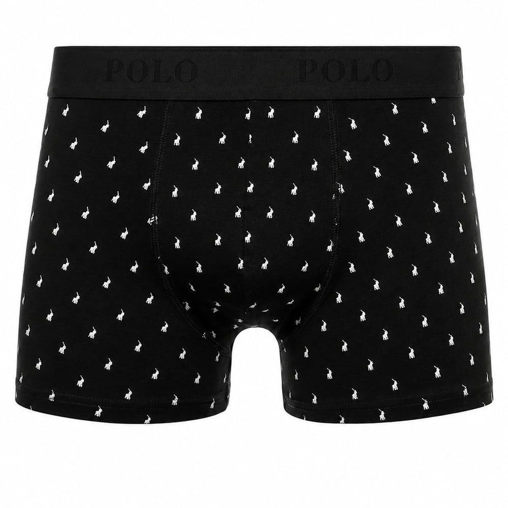 Polo Mens Aop Pony Knit Boxer In Black