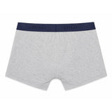Polo Mens Plain Knite Boxer In Grey/Navy