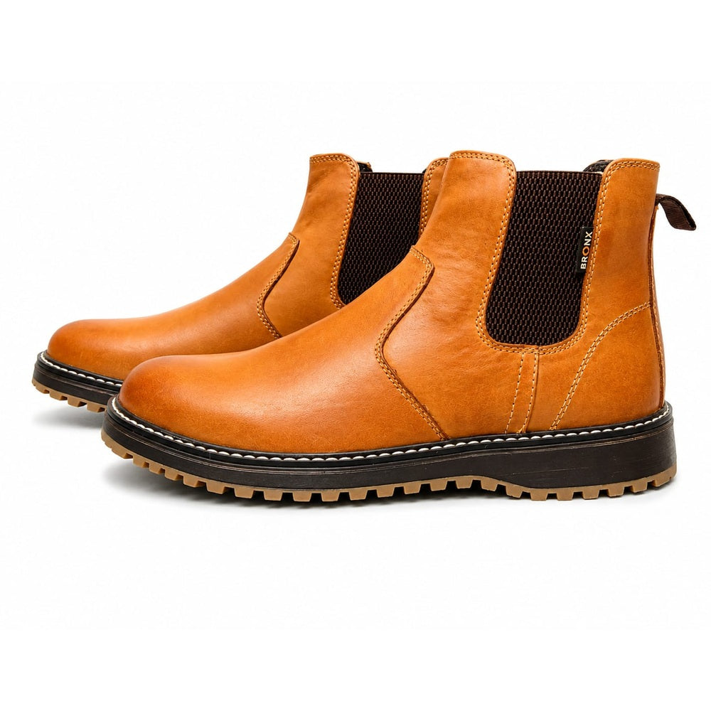 Bronx Mens Reading Casual Chelsea Boot In Tan