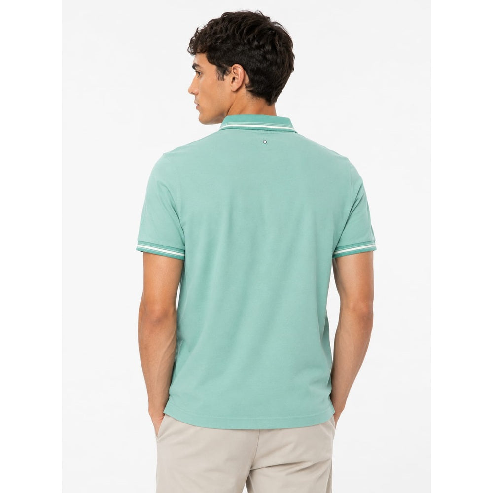 Ben Sherman Mens Badge Polo Short Sleeves In Meadow Teal
