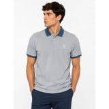Ben Sherman Mens Badge Polo Short Sleeves In Spring Blue