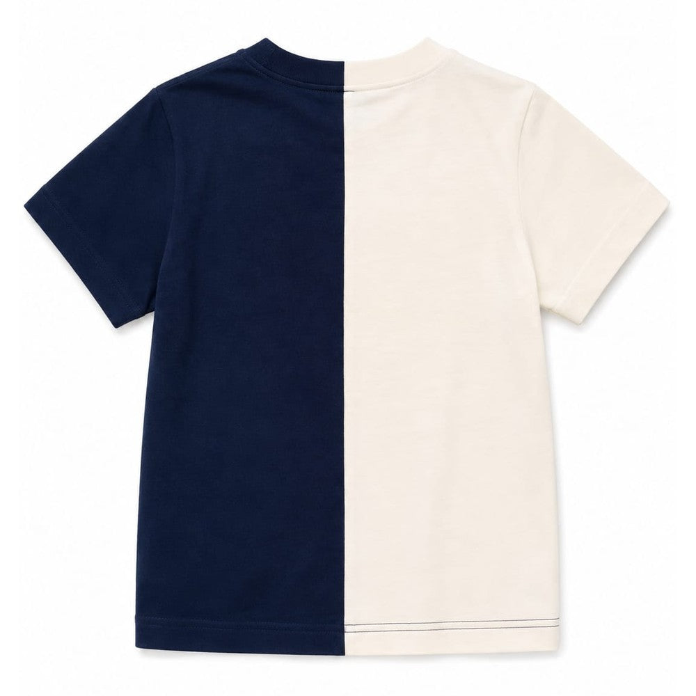Levi's Boys Slipced Short Sleeves Graphic T-Shirts In White/Navy
