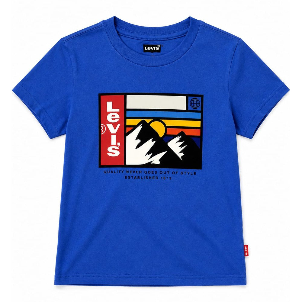 Levis Boys Mountain Logo T-Shirt In Nebulas Blue