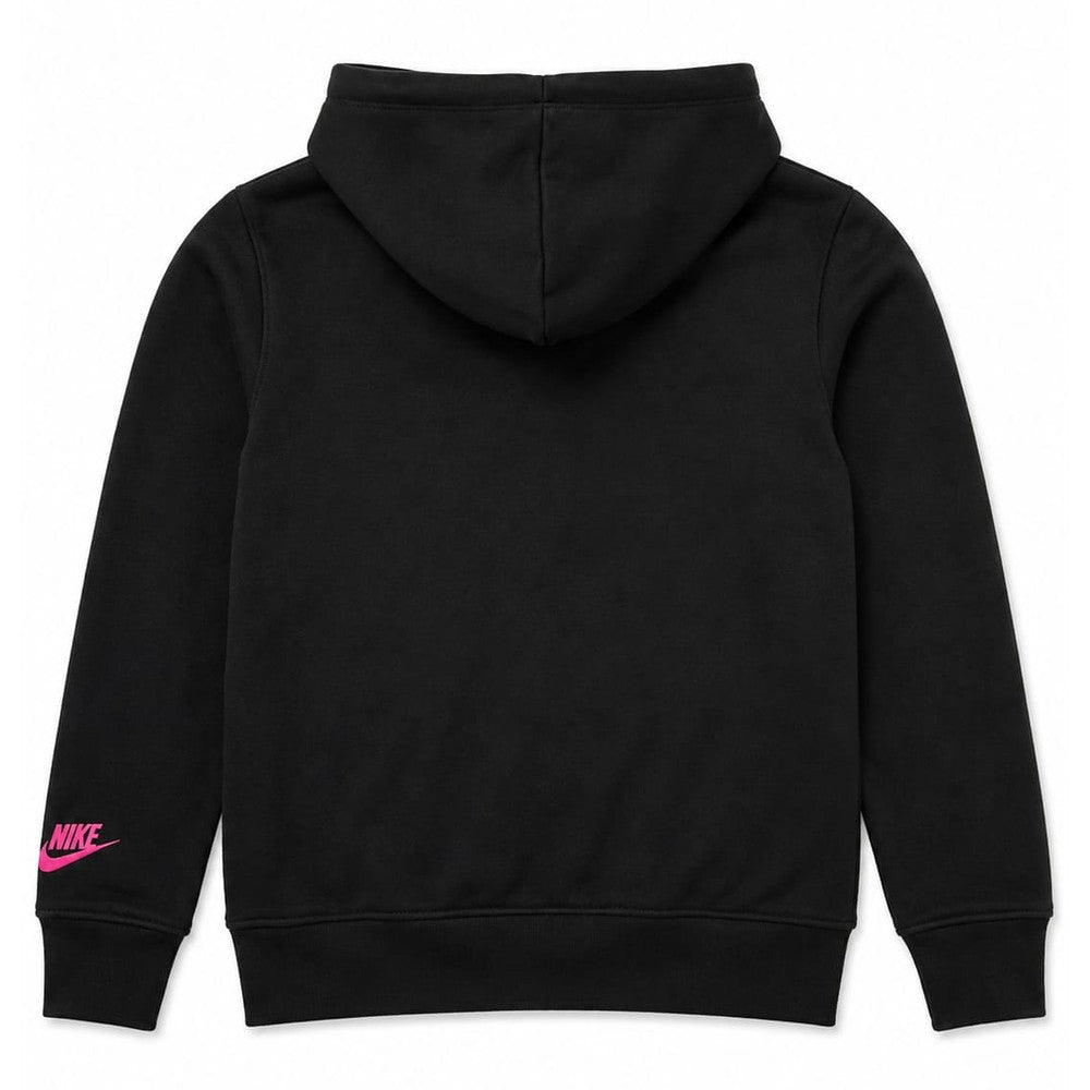 Nike Girls Split Futura P Over Hoodie In Black Multi