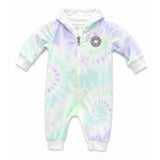 Converse Unisex Kids Hooded Coverall Romper In White Multi