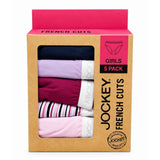 Jockey® Girls  5 Pack French Cut Bright Panties In Stripe Assorted