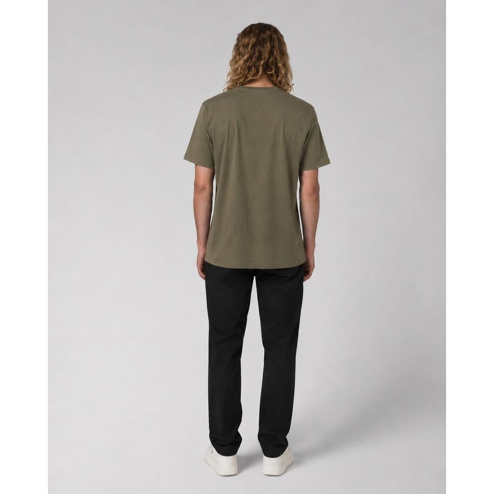 Caterpillar Mens Logo T-Shirt In Olive Night/Yellow