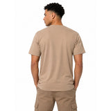 Caterpillar Mens Small Logo T-Shirt In Fossil/White