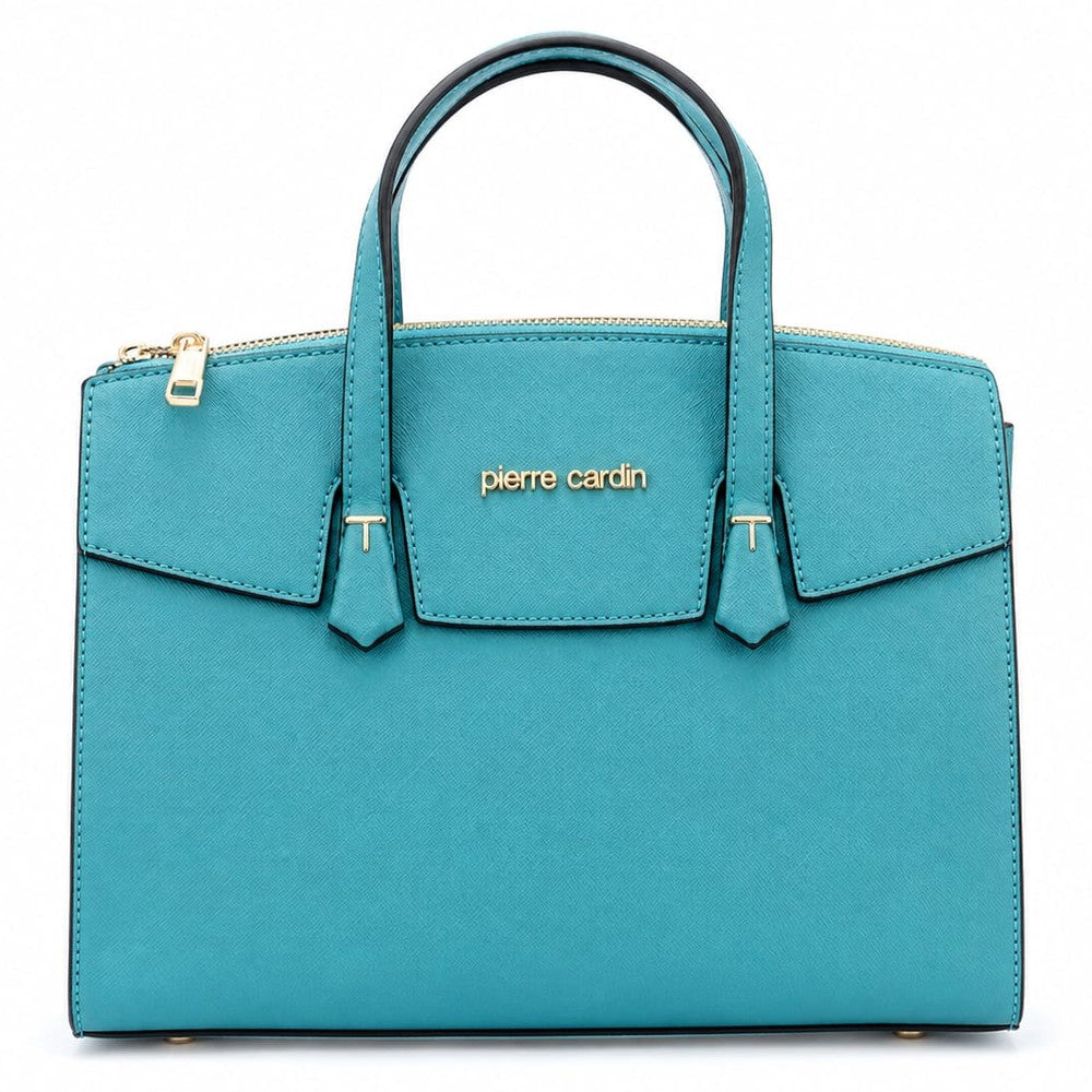Pierre Cardin Womens Vivian Structured Satchel Bag In Teal