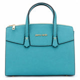 Pierre Cardin Womens Vivian Structured Satchel Bag In Teal