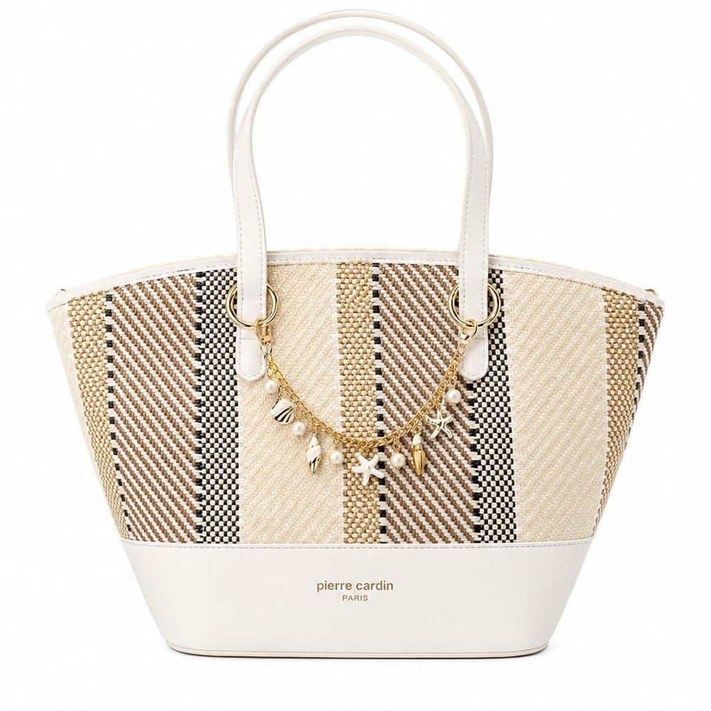 Pierre Cardin Womens Elisse Tote Bag In White Multi