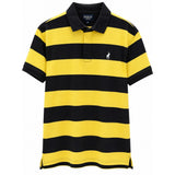 Polo Mens Stripe Short Sleeves Golfer In Yellow/Black