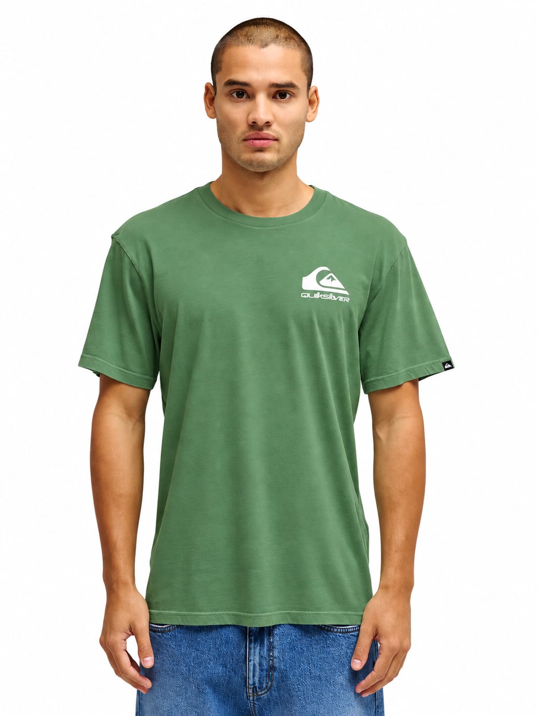 Quicksilver Mens Corp Logo Mini Short Sleeves In Green