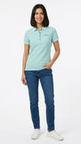 Ben Sherman Womens Briar Short Sleeves Polo In Porcelain Blue