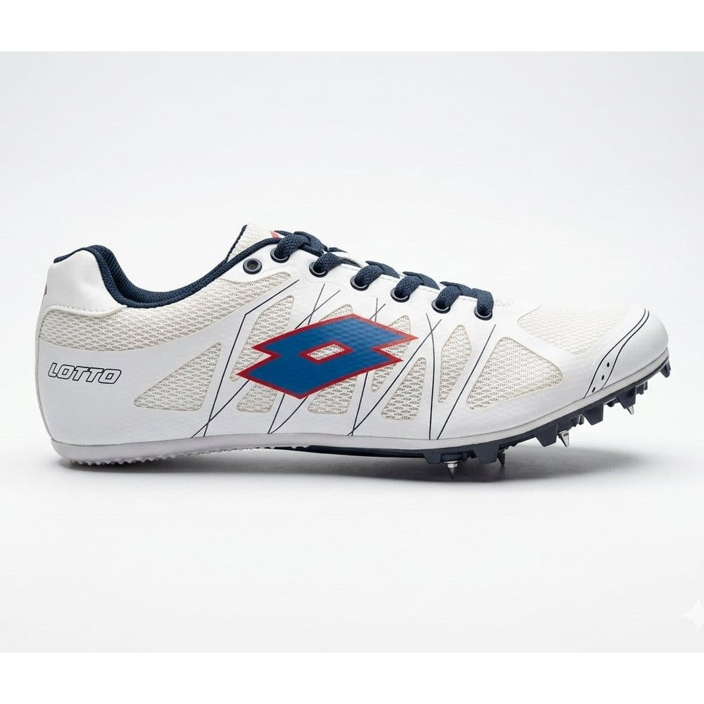 Lotto Mens Athletic Spike Sprint Shoes In White/Navy