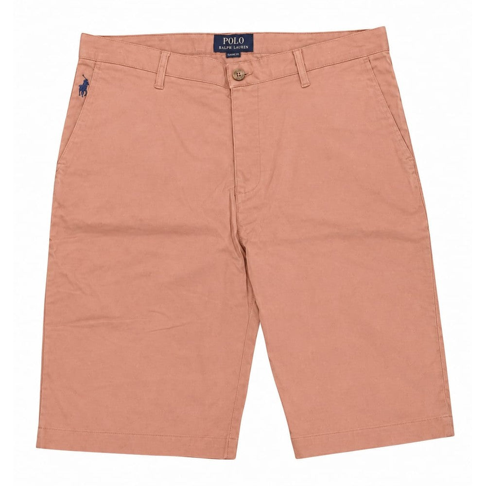 Polo Mens Cotton Essential Chino Shorts In Dark Pink
