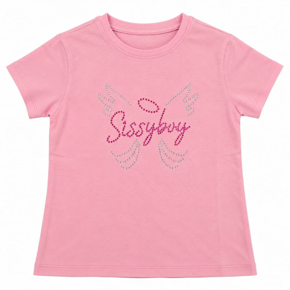 Sissy Boy Angel Face Tweens T-Shirt In Pink