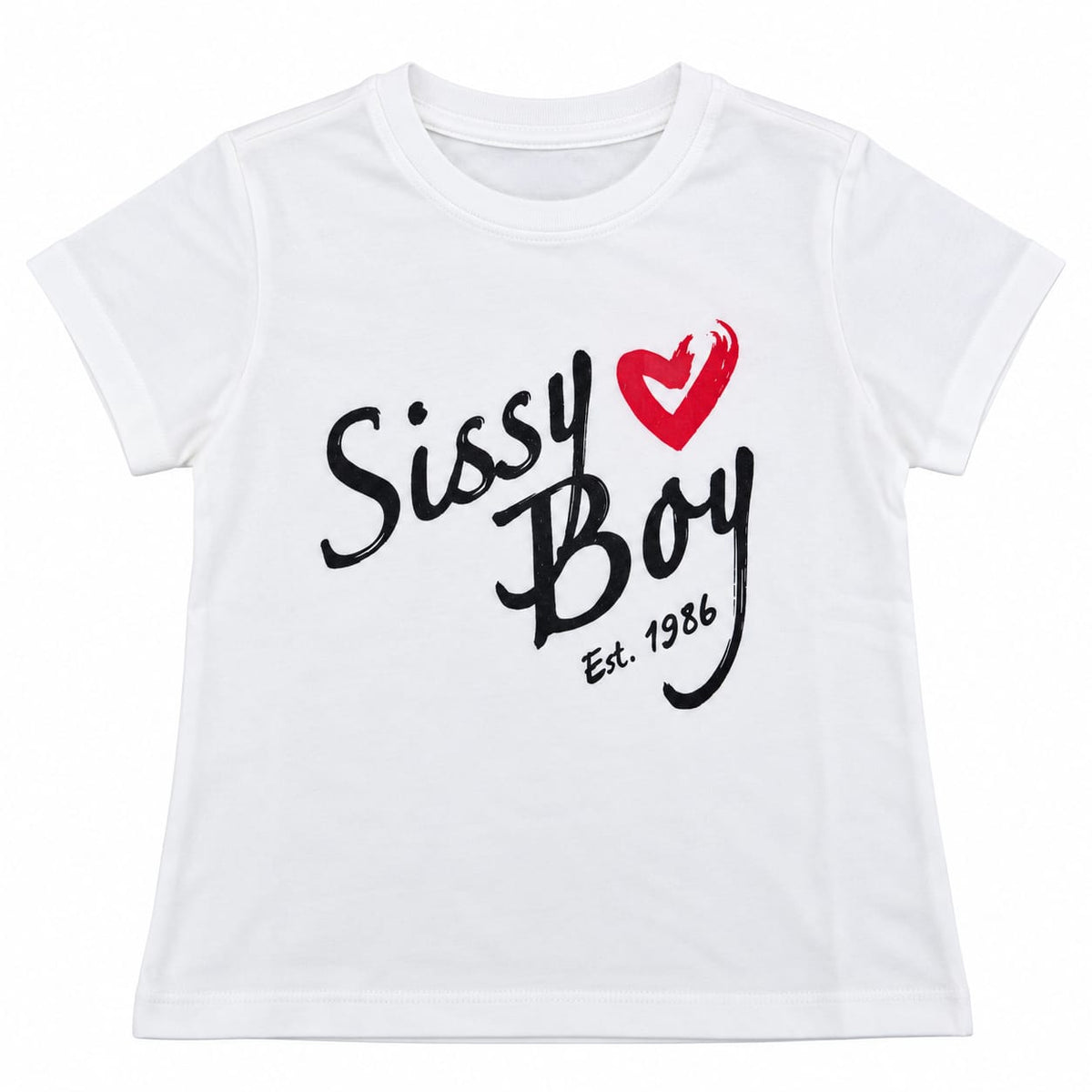 Sissy Boy Tween Regular T-Shirt With Lipstick In White