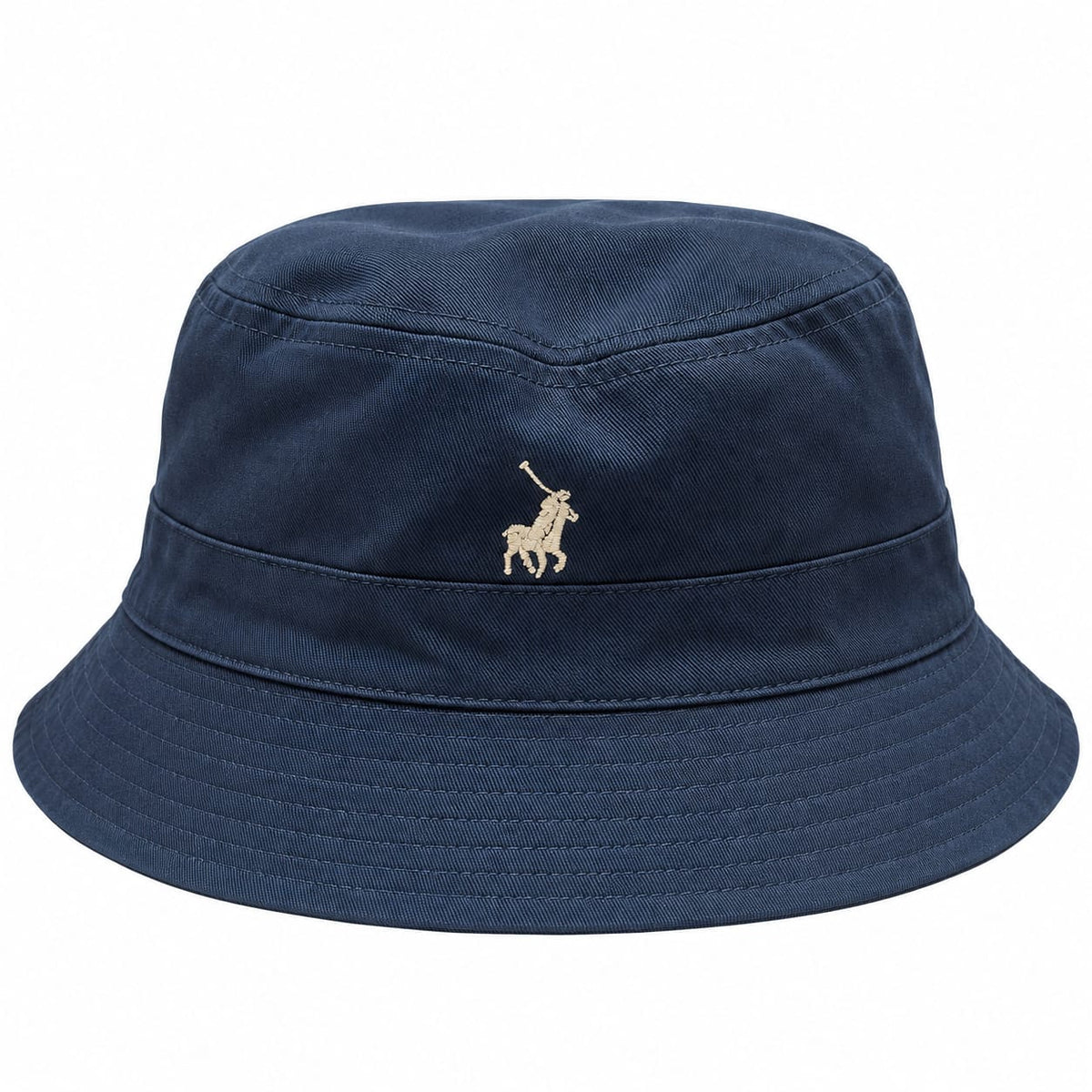 Polo Reversible Stripe Bucket Hat In Navy