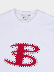 Nem Sherman Mens B Bling T-Shirt In White