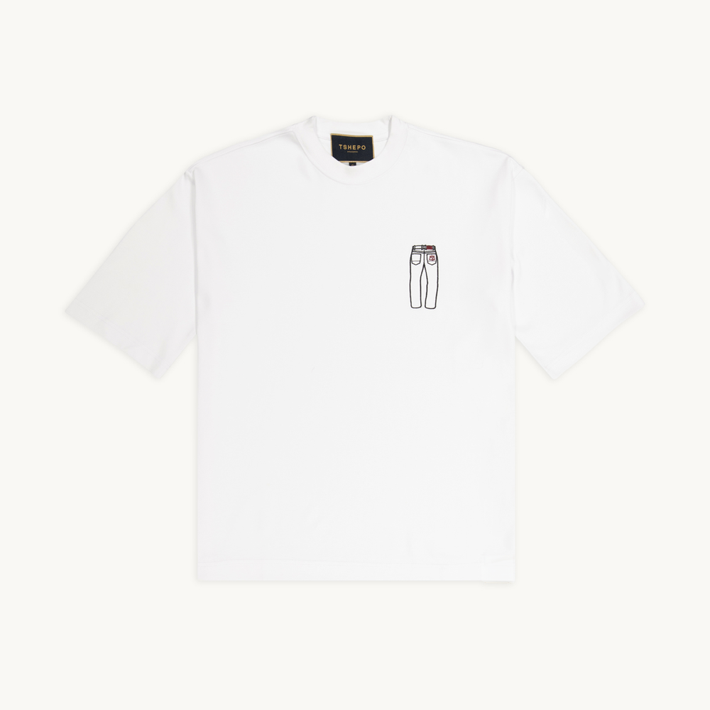 Tshepo Little Jeans Oversized T-Shirt In White