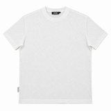 Icon Milano Mens Textured T-Shirt In White