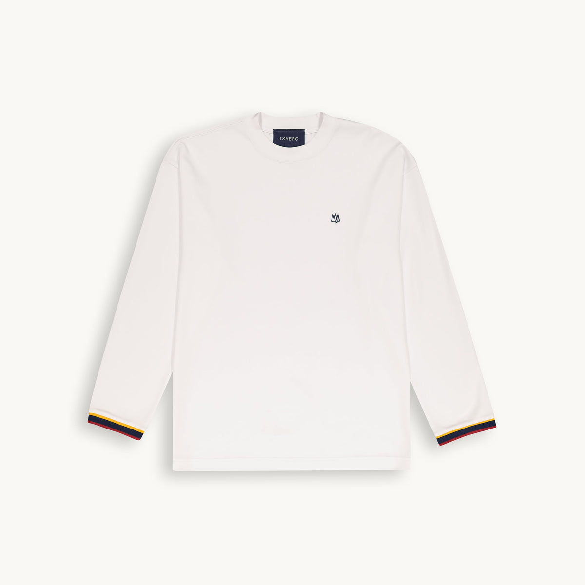 Tshepo Jeans Flag Cuff Ls T-Shirt Monarch White