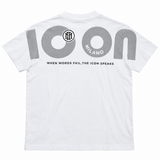Icon Milano Mens Shoulder Logo T-Shirt In White
