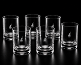 Polo Whiskey Tumbler 6 Piece Set In Transparent